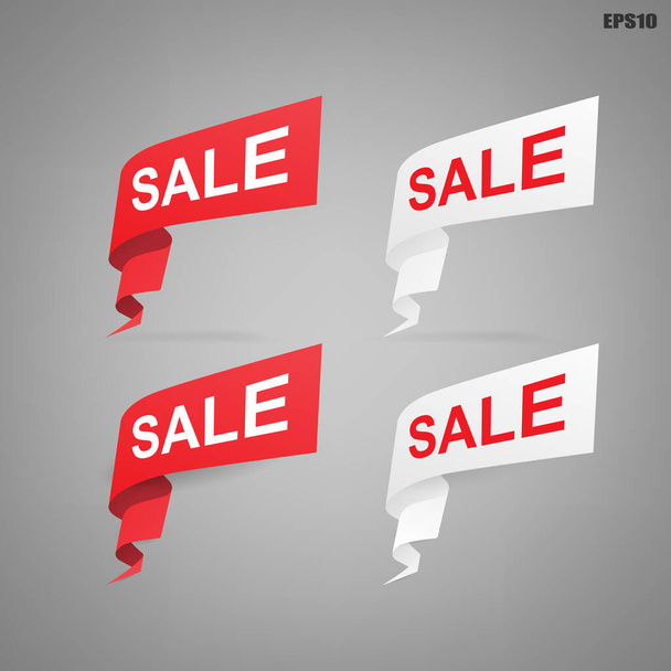 Paper tag banner for special offer sale. Colorful symbol for advertising campaign marketing. Vector illustration. - Vector, Image