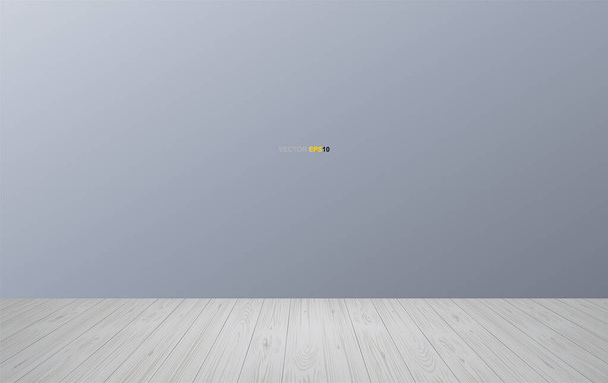Empty room space background with wooden floor. Vector illustration. - Vector, Image