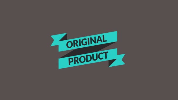 πρωτότυπο προϊόν κορδέλα λέξη animation. προώθηση πωλήσεων, διαφήμιση, μάρκετινγκ, ιστοσελίδα. ProRes 4444 (με διαφανές κανάλι άλφα) - Πλάνα, βίντεο