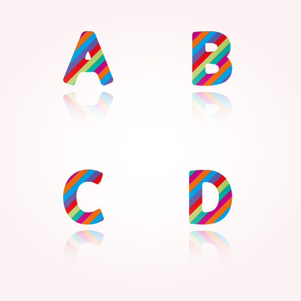 color alphabet letters - Vektör, Görsel