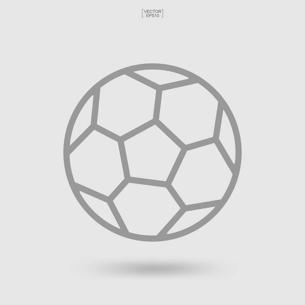 Icona del pallone da calcio. Segno di palla sportiva e simbolo. Illustrazione vettoriale. - Vettoriali, immagini
