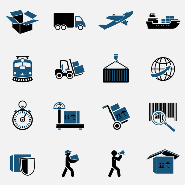 logistické ikony nastavit - Vektor, obrázek