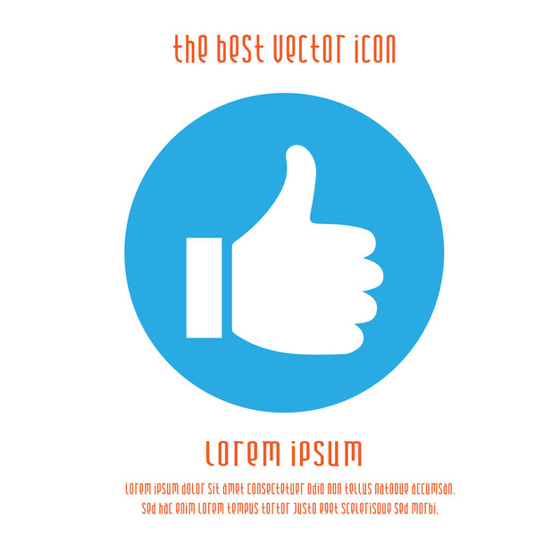 Thumb up vector icon eps 10. Like simple isolated sign symbol. - Vector, Image