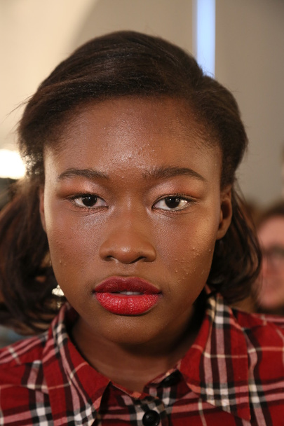 Model getting ready backstage - Photo, image