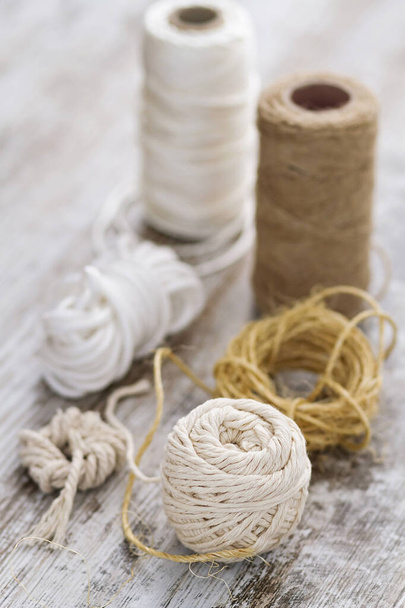 Balls of rope made from different materials - Photo, Image