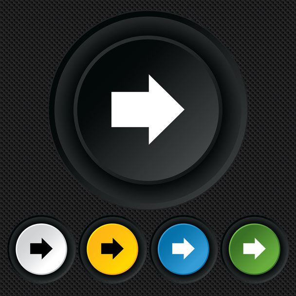 Arrow sign icon. Next button. Navigation symbol - Vector, afbeelding