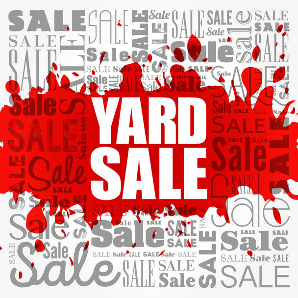 YARD SALE woord cloud collage, business concept achtergrond - Foto, afbeelding