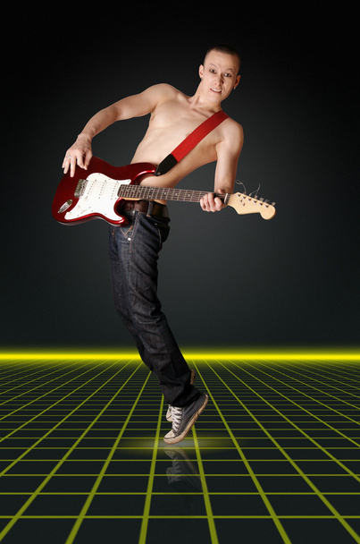 Punk man avec la guitare
 - Photo, image