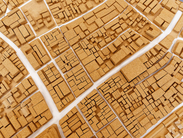 Arkkitehtuuri Mallin asettelu Kaupunkikartta asuinalue - Valokuva, kuva