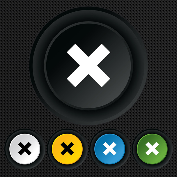 Delete sign icon. Remove button. - Vector, Image