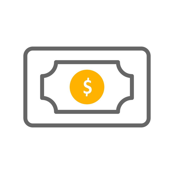 dollar bill vector icon - Вектор, зображення