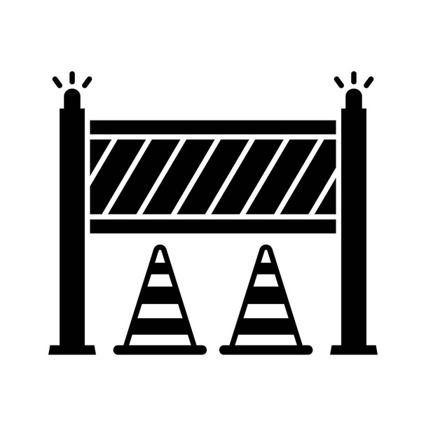 Icono de Vector de barrera de tráfico que puede modificar o editar fácilmente - Vector, imagen