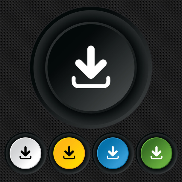 Download icon. Upload button. - Vektor, obrázek