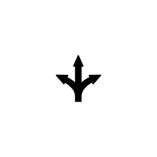 πιρούνι στο πρότυπο εικονογράφησης διανυσματικού σχεδιασμού λογότυπου δρόμου - Διάνυσμα, εικόνα
