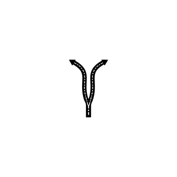 вилка в векторном дизайне логотипа дороги - Вектор,изображение