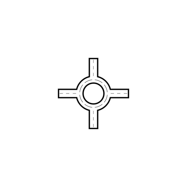 вилка в векторном дизайне логотипа дороги - Вектор,изображение