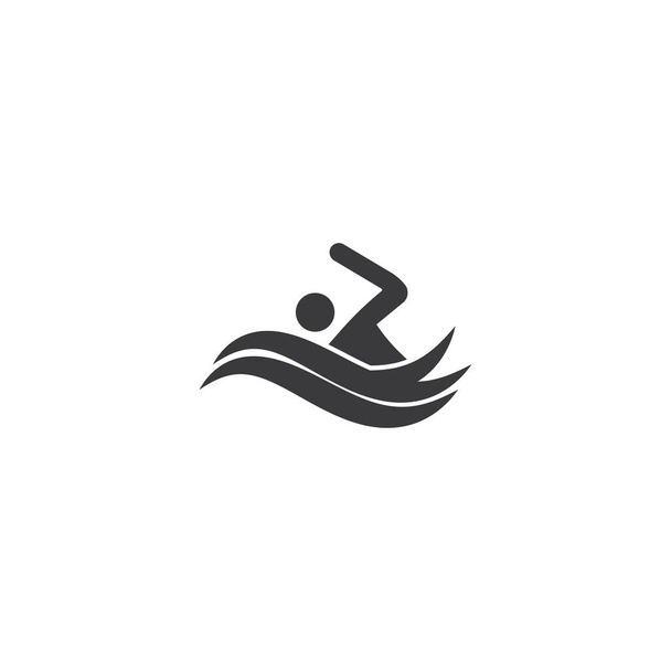 Κολύμβηση λογότυπο ilustration διάνυσμα πρότυπο σχεδιασμού - Διάνυσμα, εικόνα