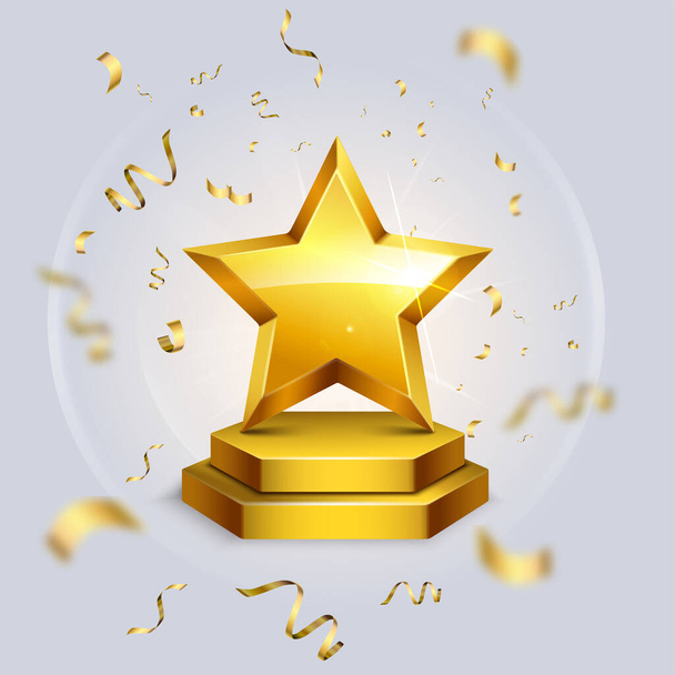 Star Award Realistic Background - Vector, Image