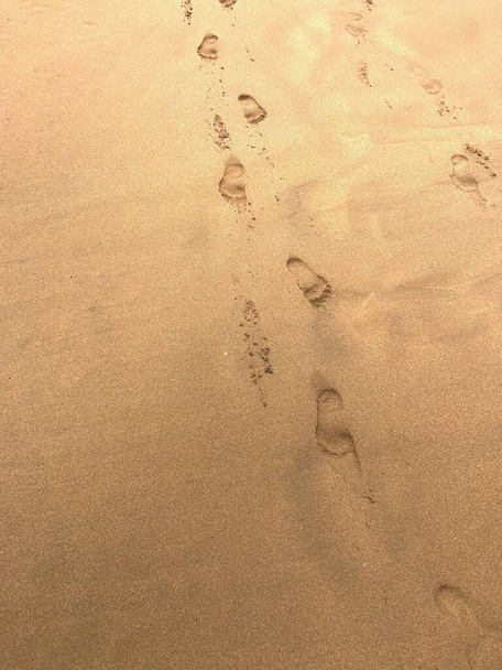 Schritte im nassen Sand - Foto, Bild