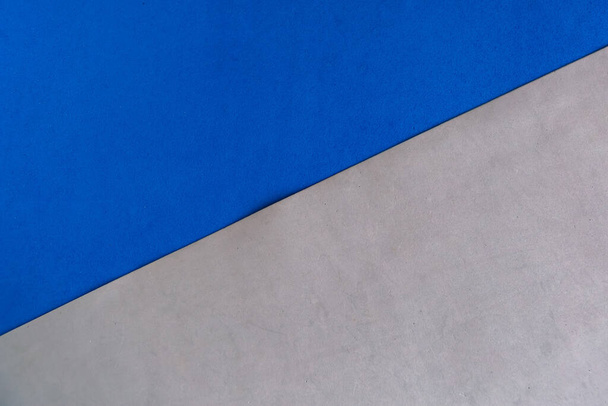 blauer und grauer geometrischer Hintergrund, Farbvorlage für Designer - Foto, Bild