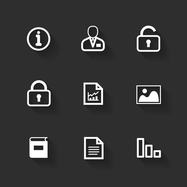Vector design flat icons - Vetor, Imagem