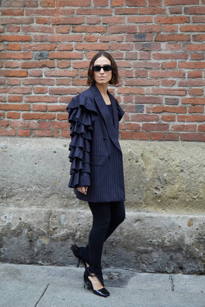 MILAN, ITALY - SEPTEMBER 24, 2020: Erika Boldrin before Max Mara fashion show, Milan Fashion Week street style - Фото, зображення