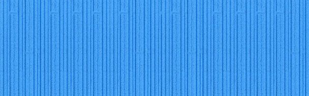Panorama de mur moderne en pierre bleue avec texture rayures et fond sans couture - Photo, image