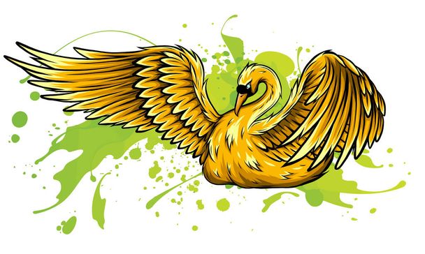 Vector illustration of swan symbol or icon - Vector, afbeelding
