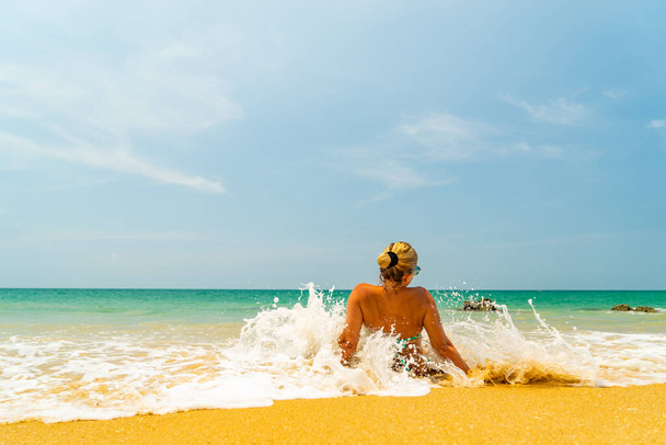 Beautiful Woman at the beach in Thailand - Foto, Imagem