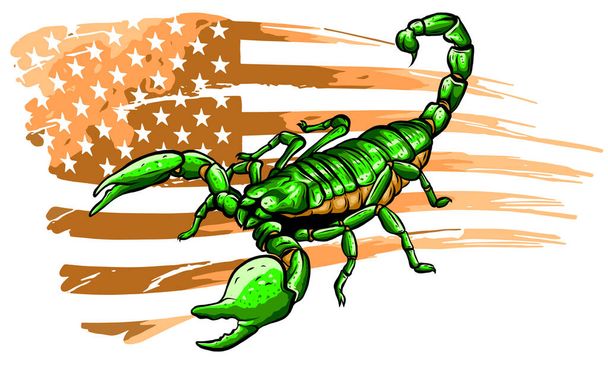 The illustration shows a wild scorpion. vector - Vector, Image