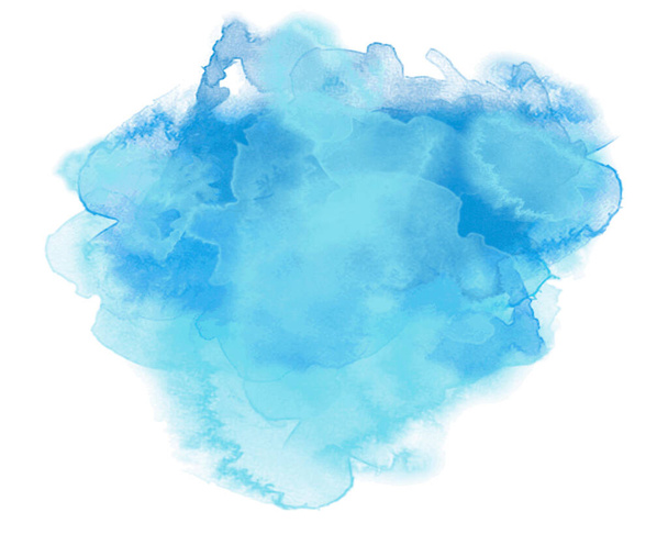 Fond d'aquarelle vecteur abstrait en bleu. - Vecteur, image