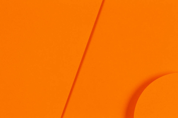 Abstract orange color monochrome geometry paper background - Фото, зображення