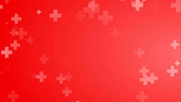 Santé médicale rouge fond motif croix. Soins de santé abstraits pour la Journée mondiale du donneur de sang. - Photo, image