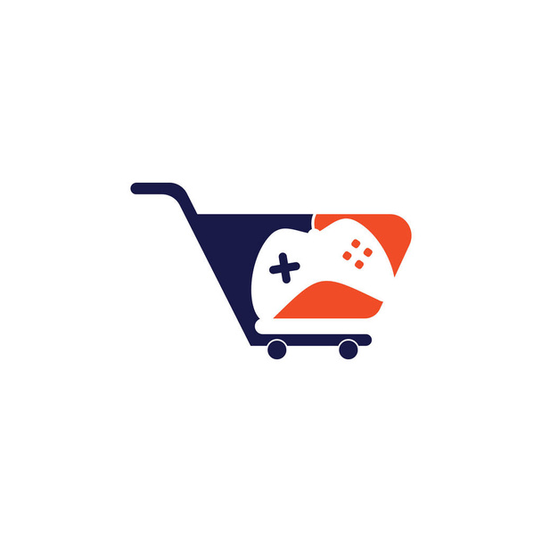 Шаблон дизайну логотипу гри на візку. Логотип магазину ігор
 - Вектор, зображення