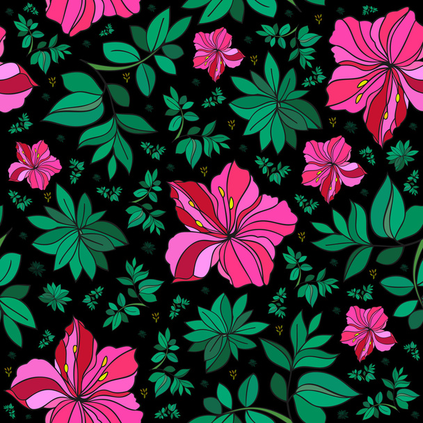 Seamless floral background  - ベクター画像