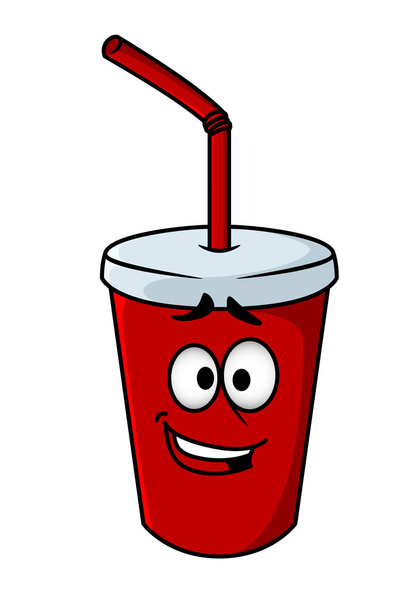Cartoon takeaway soda - Vector, Image