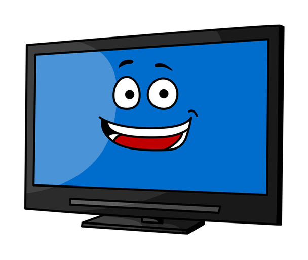 brutale glimlachend cartoon tv of monitor - Vector, afbeelding