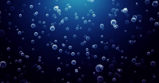 Burbujas de aire bajo el agua subiendo, Bucle - Imágenes, Vídeo