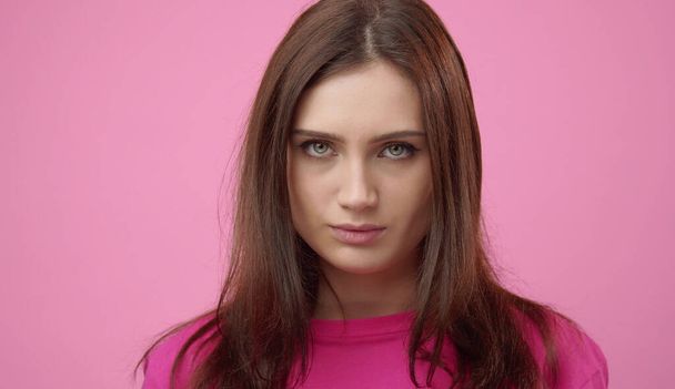 Serious face brunette portrait - Foto, Imagen