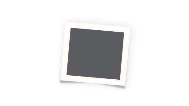 Σχεδιασμός κορνίζας φωτογραφίας. Λευκό περίγραμμα σε διαφανές φόντο - Πλάνα, βίντεο