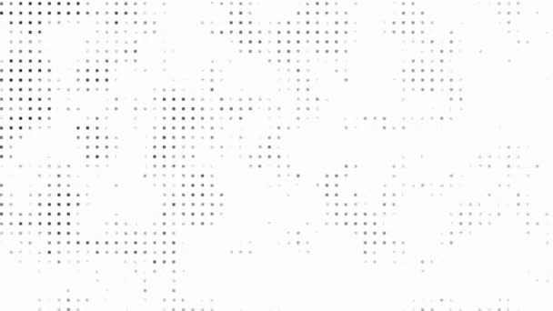 Бесшовная - Полутоновая конвертация точек на фоне квадратного движения, квадратный пиксельный фон, ретро и винтажный узор - Кадры, видео