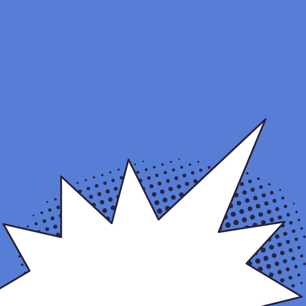 Μπλε σημαία φυσαλίδων λόγου με το διάστημα για τις φράσεις. - Διάνυσμα, εικόνα