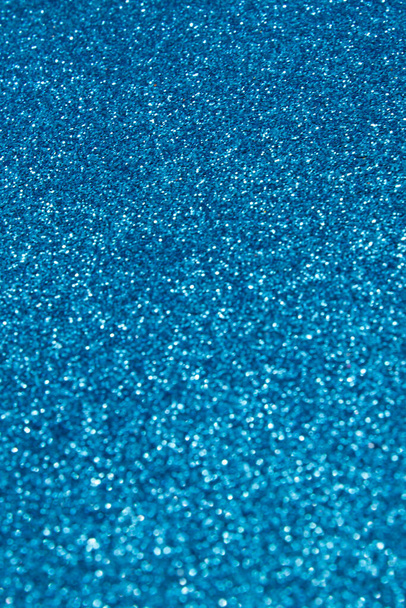 Fond holographique bleu paillettes - Photo, image