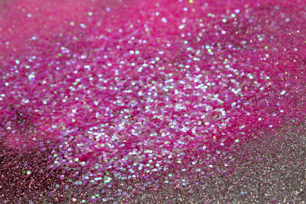 Pink and Purple glitter and sequins background - Photo, Image