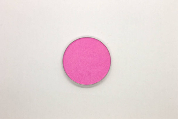 Pink face powder blush isolated on a White background - 写真・画像