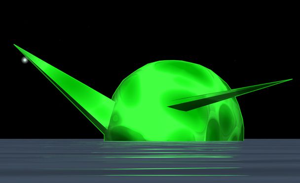 Cabeza alienígena verde
  - Foto, imagen