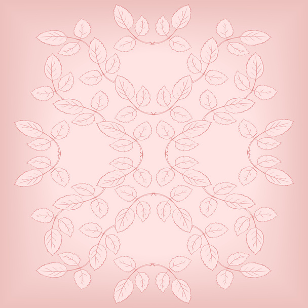 Floral composirion with leaves - Vector, afbeelding