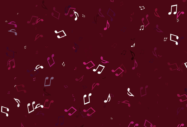 Light colorful vector texture with musical notes. - Vector, afbeelding