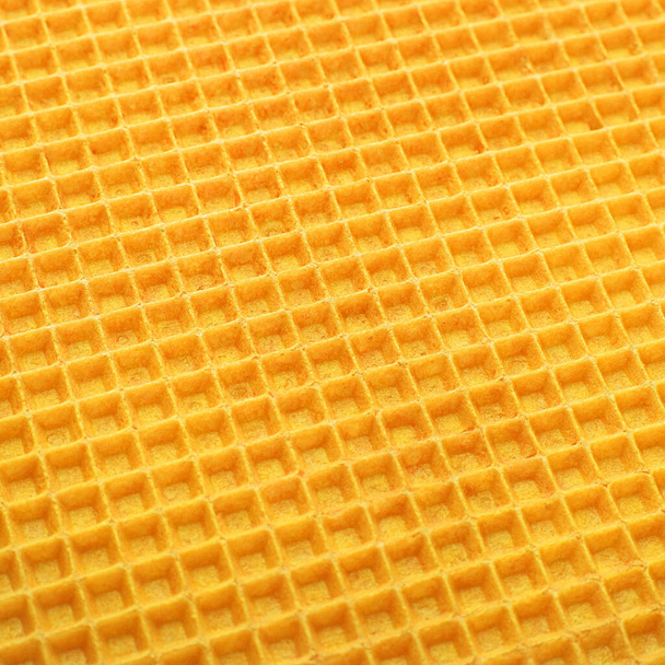 Yellow waffles surface closeup detail background - Photo, Image