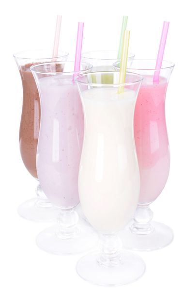 Milk shakes isolated on white - Foto, Imagen